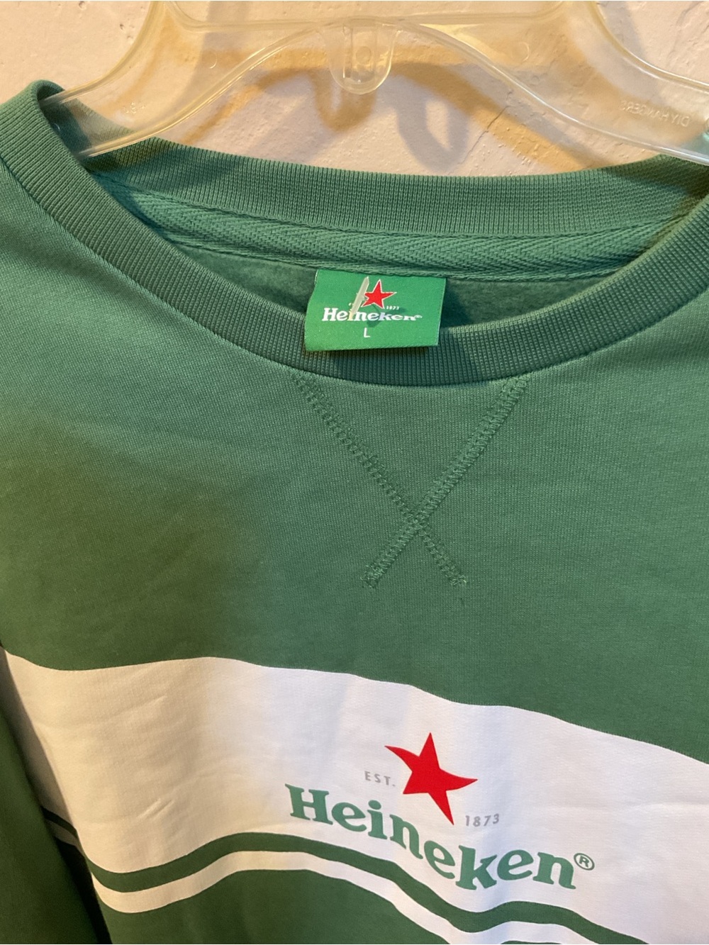Green Logo Crewneck Sweater Heineken large - Picture 2 of 3